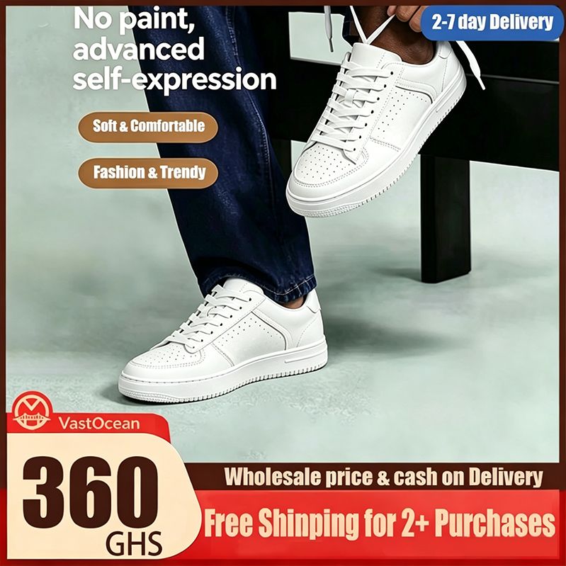 🔥Ghana - White Casual Skate Sneakers🔥Free Shipping for 2+ Purchases-LB-CAS-012