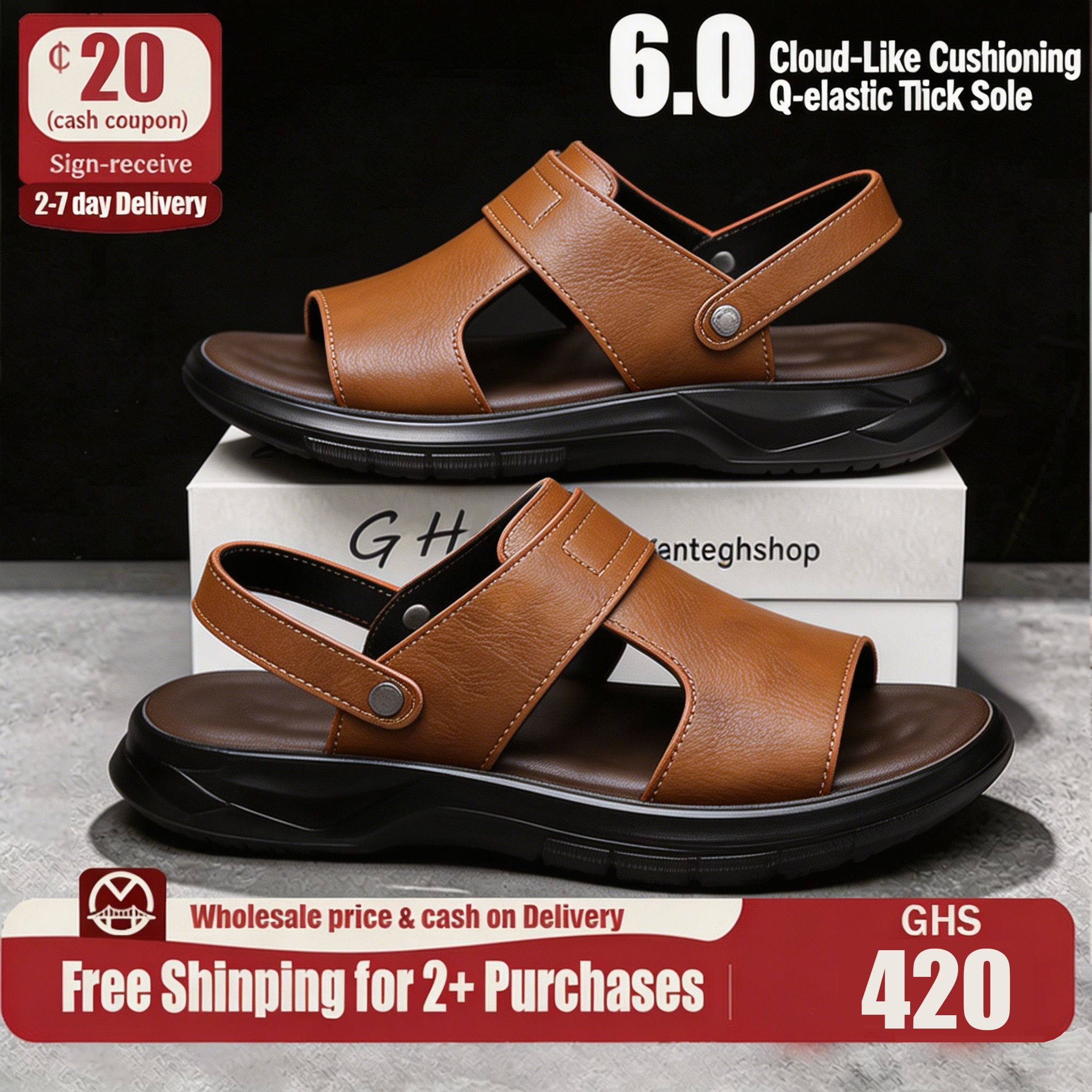 🔥Ghana - Cushioned Thick Sole Summer Slide Sandals🔥Free Shipping for 2+ Purchases-LB-SD-003