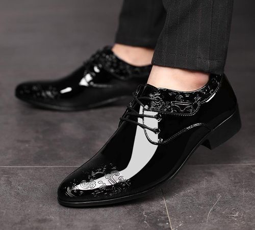 New Shiny Men's Business Fashion Casual Leather Shoes