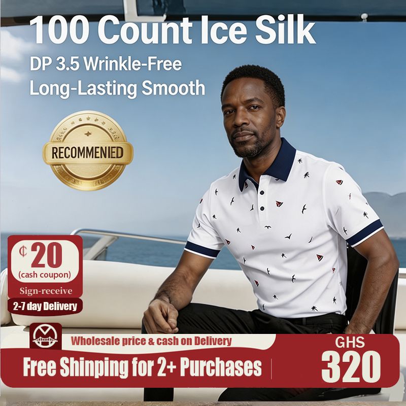 🔥Ghana - Ice Silk Wrinkle-Free Polo Shirt🔥Free Shipping for 2+ Purchases-LB-TEE-001