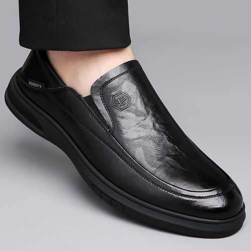 0923black leather shoesDW036