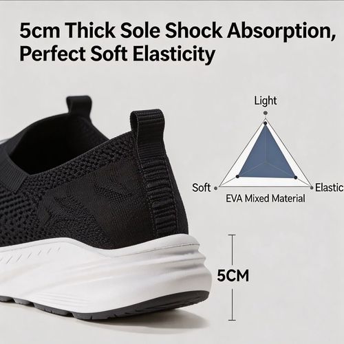 🔥Ghana - Black Mesh Slip-Ons Shoes🔥Free Shipping for 2+ Purchases-LB-WS-001