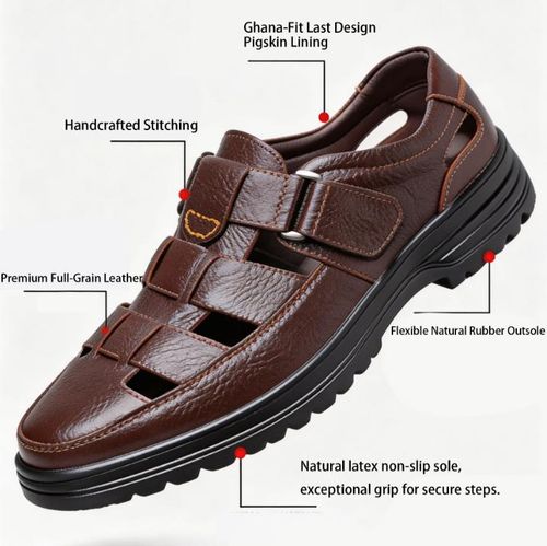 🔥Ghana - Premium Top-Grain Leather Sandals🔥Free Shipping for 2+ Purchases-LB-0021