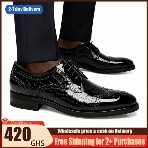 Brock embossed Oxford shoes, men's trendy business men's shoes