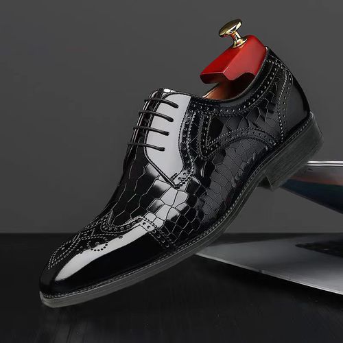 Brock embossed Oxford shoes, men's trendy business men's shoes