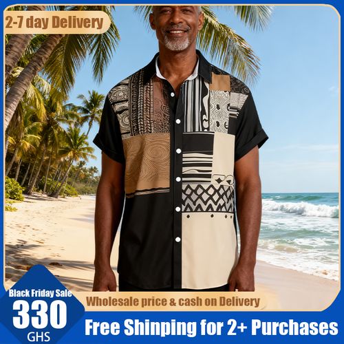 0929Ethnic style 3D printed short-sleeved shirtYML011