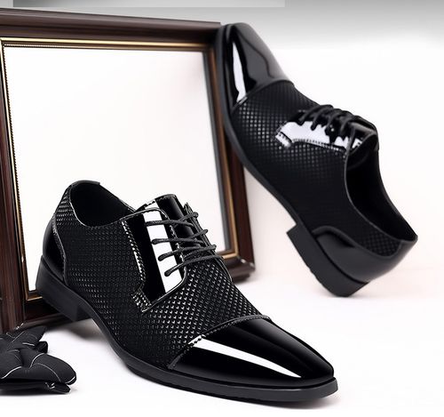 Men's Business Breathable British-Style Pointed Toe Leather Shoes