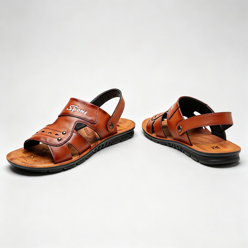 0122Men's handmade Premium Leather SandalsDW057