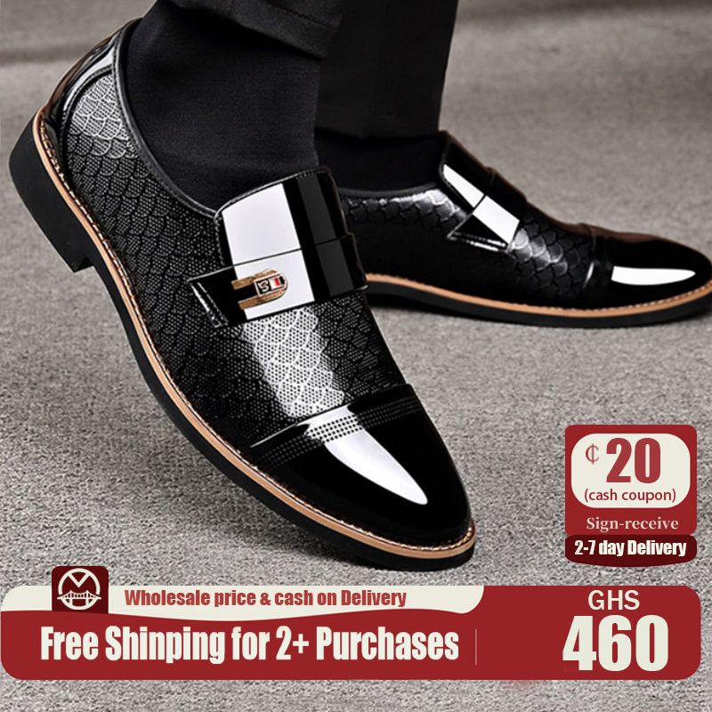 🔥Ghana - Luxury Handmade Printed Leather Shoes🔥Free Shipping for 2+ Purchases-DW0591