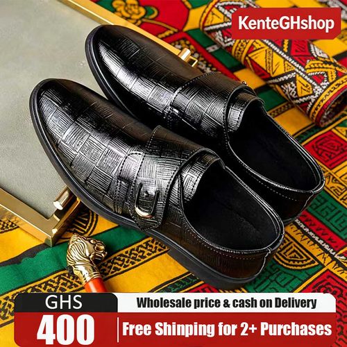 🔥Ghana -Men's Buckle Formal Leather Shoes🔥Free Shipping for 2+ Purchases-DW-BZ-010
