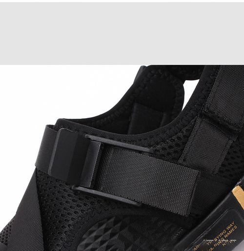 Fashionable casual slip-on breathable beach magic fastener men's sandal