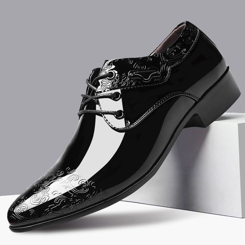 New Shiny Men's Business Fashion Casual Leather Shoes