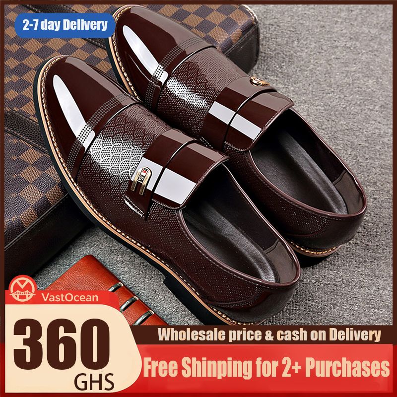 🔥Ghana - Luxury Handmade Printed Leather Shoes🔥Free Shipping for 2+ Purchases-DW-BZ-003