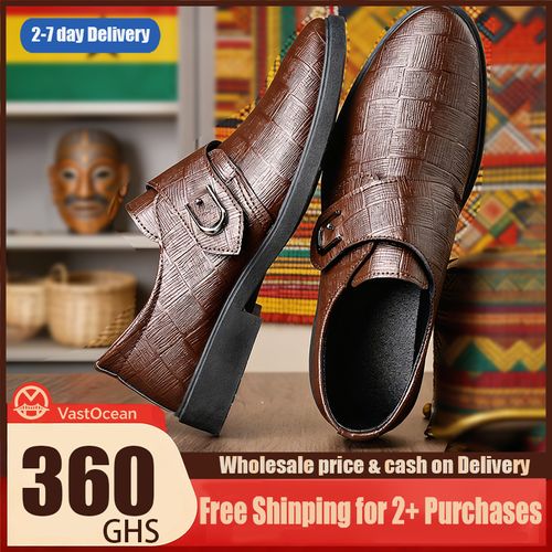 🔥Ghana -Men's Buckle Formal Leather Shoes🔥Free Shipping for 2+ Purchases-DW-BZ-009