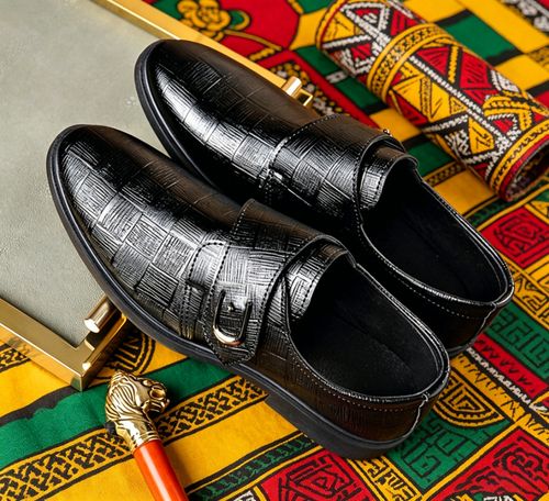 🔥Ghana -Men's Buckle Formal Leather Shoes🔥Free Shipping for 2+ Purchases-DW-BZ-010