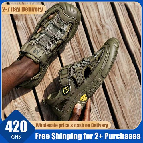🔥Ghana - Men Khaki Closed Toe Mesh Sandals🔥Free Shipping for 2+ Purchases-LB-SD-007