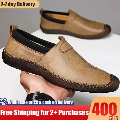Men's Leather Walking Shoes, Workwear Vintage Old Fashioned Texture Design, Low Top Men's Casual Shoes, Casual Sneakers, Hand Reinforced Sewn Sole