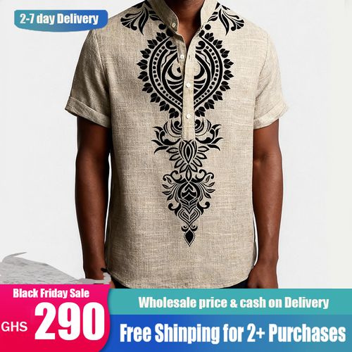 0928Flax-colored printed short-sleeved topYML-003