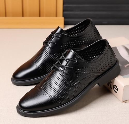 New style men's shoes ,black business casual leather shoes for men