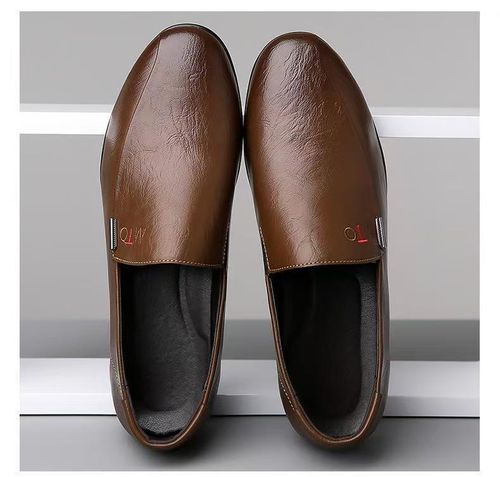 0923brown leather shoesDW035