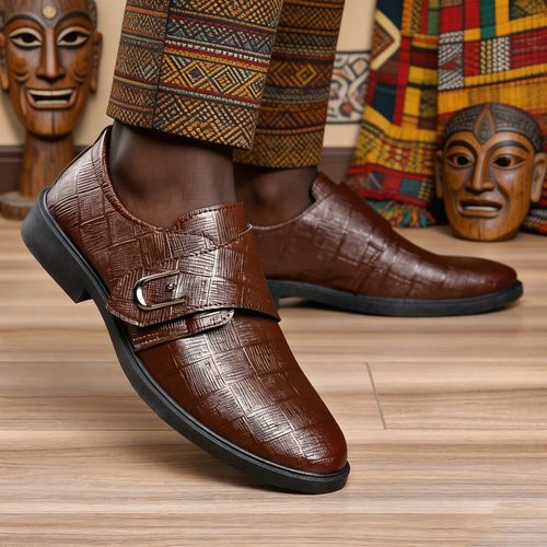 🔥Ghana -Men's Buckle Formal Leather Shoes🔥Free Shipping for 2+ Purchases-DW-BZ-009