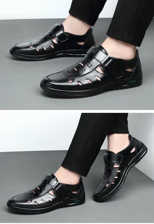 Men's leather shoes - business casual dress shoes - single shoes with soft soles
