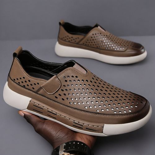 🔥Ghana - Brown Mesh Shock-Absorbing Shoes🔥Free Shipping for 2+ Purchases-LB-CAS-002