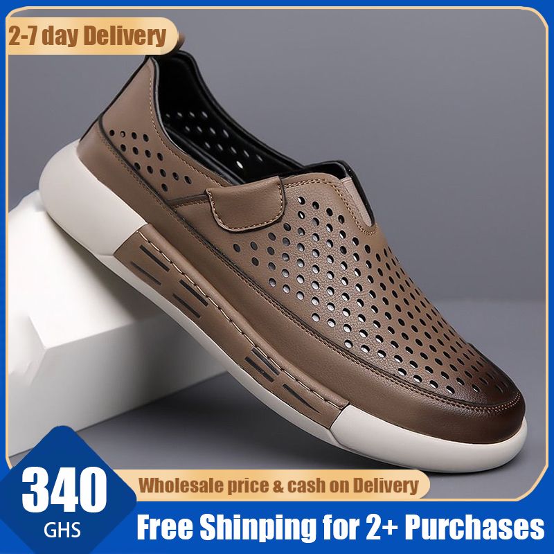 🔥Ghana - Brown Mesh Shock-Absorbing Shoes🔥Free Shipping for 2+ Purchases-LB-CAS-002