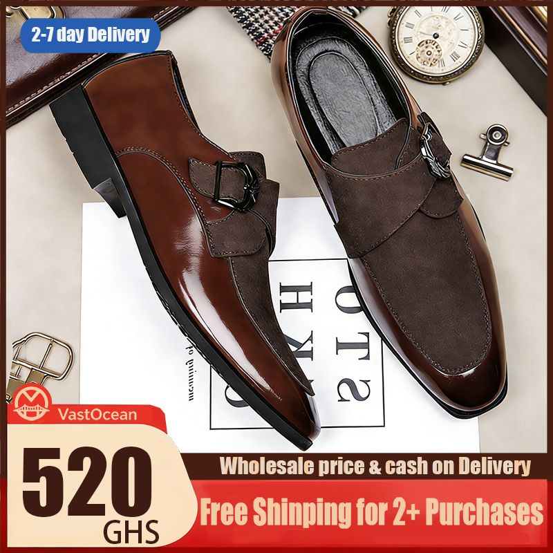 🔥Ghana - Elegant Brown Suede Monk Shoes🔥Free Shipping for 2+ Purchases-DW060