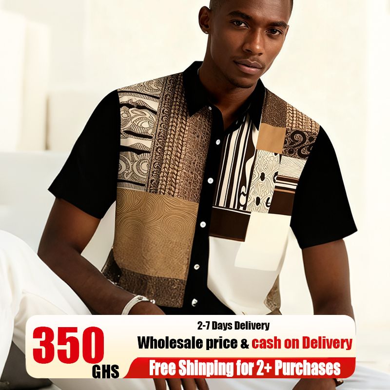 🔥Ghana - Cotton Linen Ethnic T-shirt 🔥Free Shipping for 2+ YML011