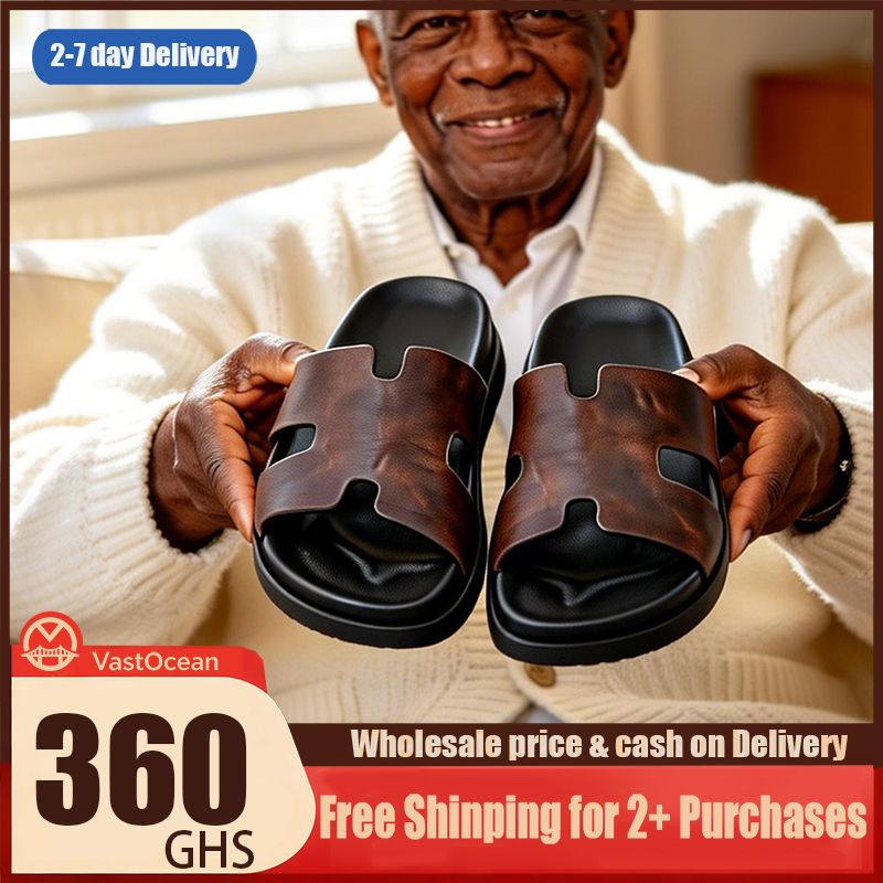 🔥Ghana - Men's top-grain cowhide slippers🔥Free Shipping for 2+ Purchases-DW056