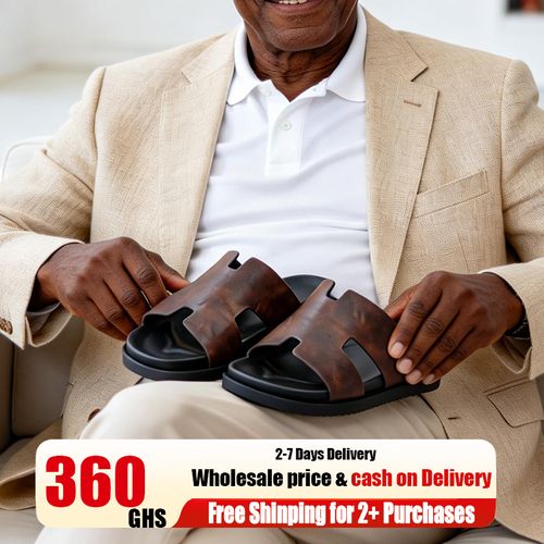 0122Men's top-grain cowhide slippersDW056