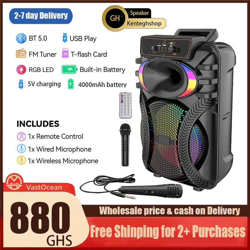🔥Ghana -Heavy Bass Surround Sound Speaker🔥Free Shipping for 2+ Purchases-LB-AC-002