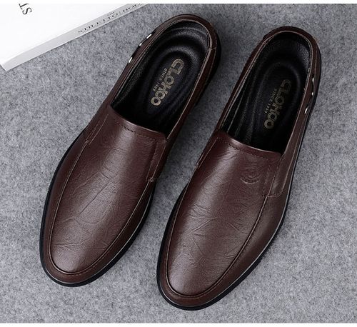 0923brown leather shoesDW033