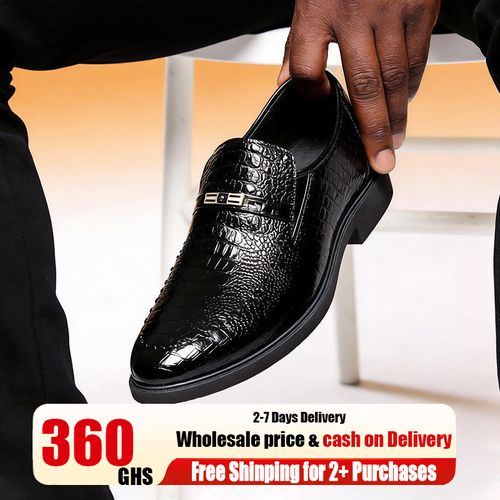 0122Croc-Embossed Business Leather ShoesDW058