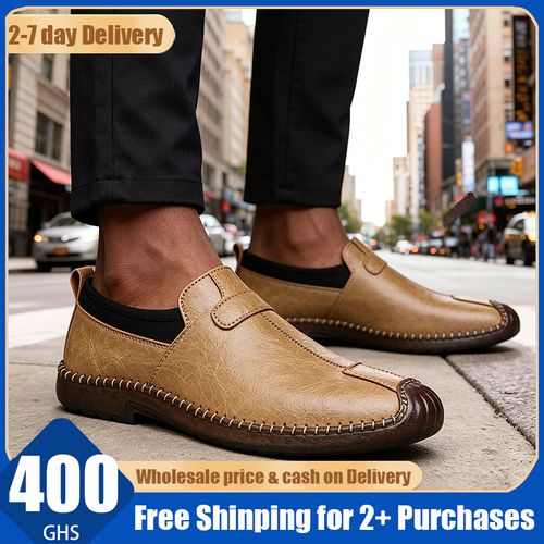 Men's Leather Walking Shoes, Workwear Vintage Old Fashioned Texture Design, Low Top Men's Casual Shoes, Casual Sneakers, Hand Reinforced Sewn Sole