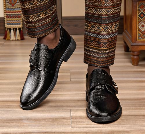 🔥Ghana -Men's Buckle Formal Leather Shoes🔥Free Shipping for 2+ Purchases-DW-BZ-010