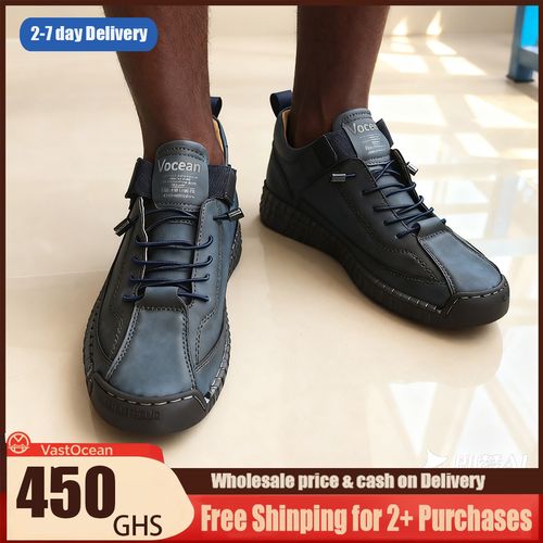 Best-selling men's trendy leather shoes, outdoor workwear, retro stitching