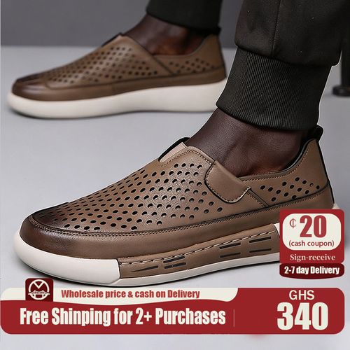🔥Ghana - Brown Mesh Shock-Absorbing Shoes🔥Free Shipping for 2+ Purchases-LB-CAS-002