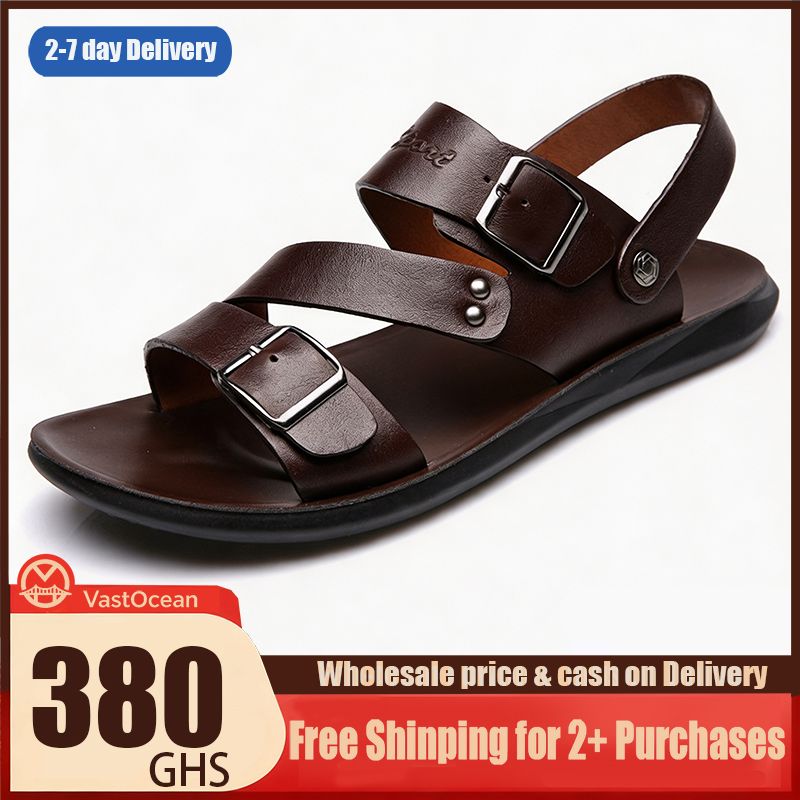 🔥Ghana - Men's Brown Buckle Leather Sandals🔥Free Shipping for 2+ Purchases-LB-SD-002