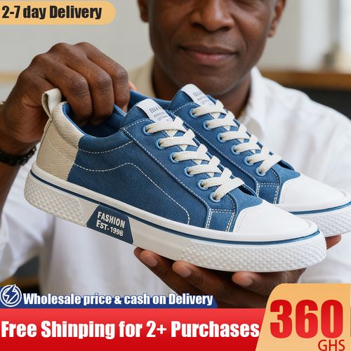 Men's Casual Canvas Sneakers - Classic Street Style Skate Shoes, Low Top, Round Toe