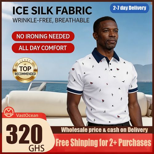 🔥Ghana - Ice Silk Wrinkle-Free Polo Shirt🔥Free Shipping for 2+ Purchases-LB-TEE-001