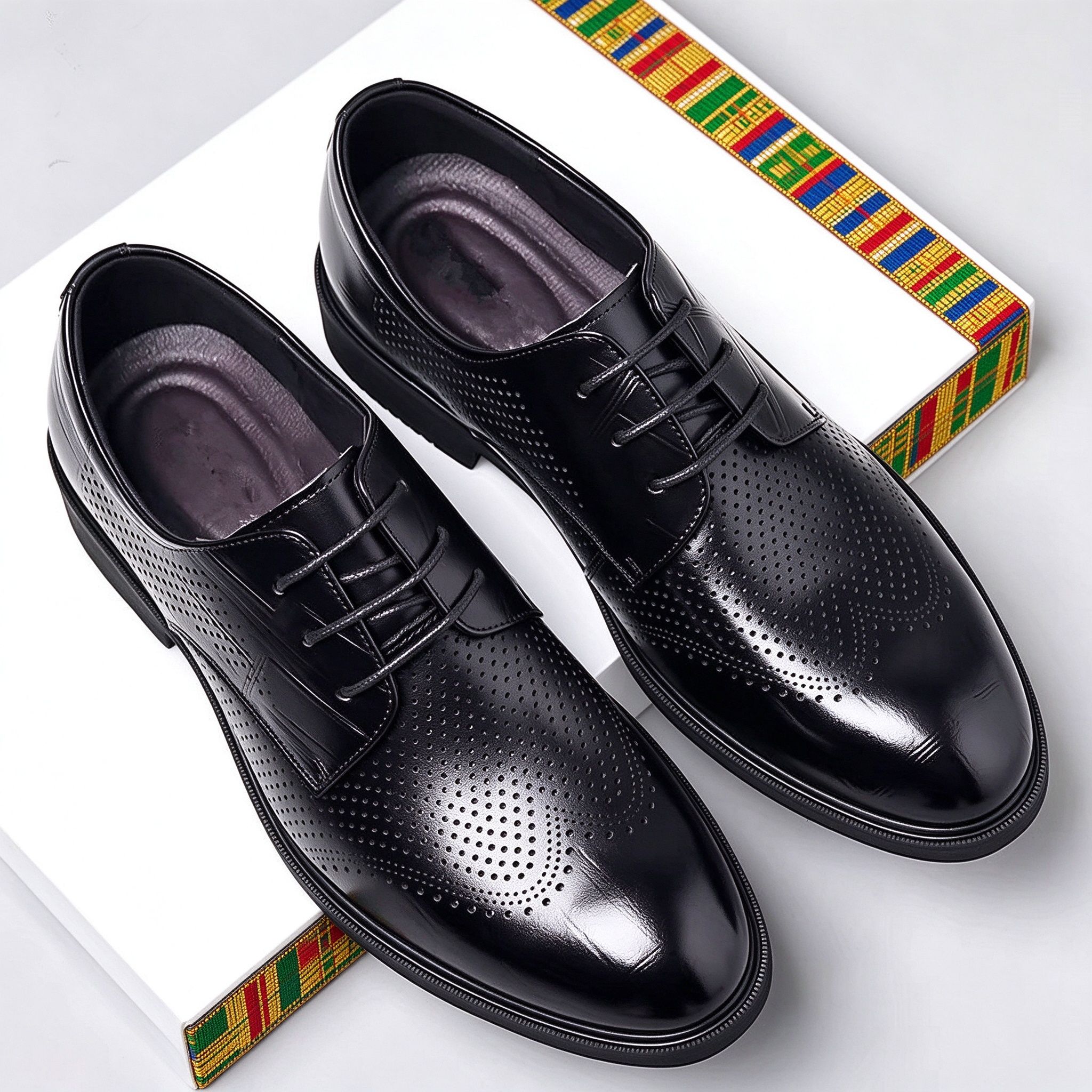 🔥Ghana - Top Grain Leather Breathable Hollow Oxfords🔥Free Shipping for 2+ Purchases-LB-SD-014