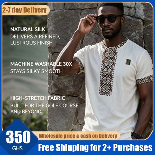 🔥Ghana - African Ethnic Print Short Sleeve Shirt🔥Free Shipping for 2+ Purchases-LB-TEE-002