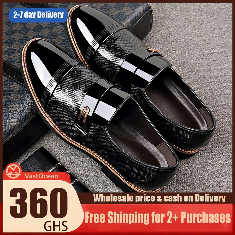 🔥Ghana - Luxury Handmade Printed Leather Shoes🔥Free Shipping for 2+ Purchases-DW-BZ-004