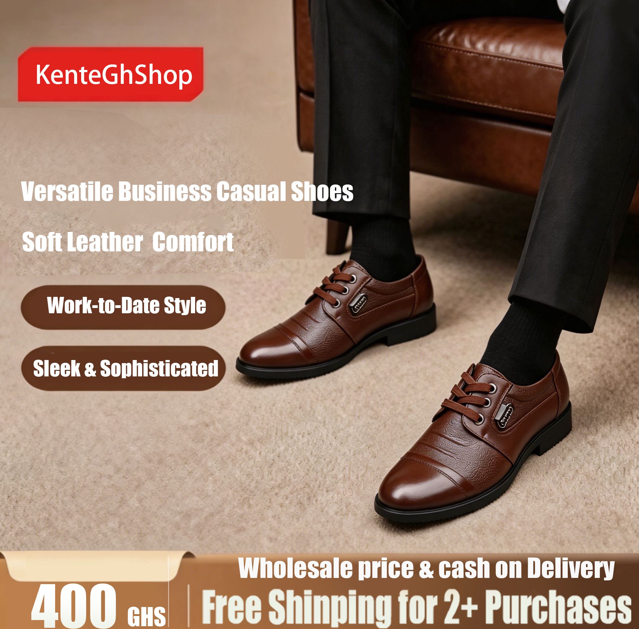 🔥Ghana - Business Casual Leather Shoes🔥Free Shipping for 2+ Purchases-DW-BZ-005