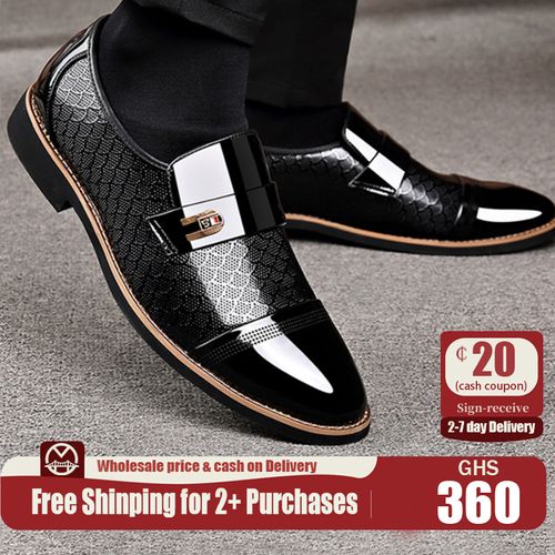 🔥Ghana - Luxury Handmade Printed Leather Shoes🔥Free Shipping for 2+ Purchases-DW-BZ-004