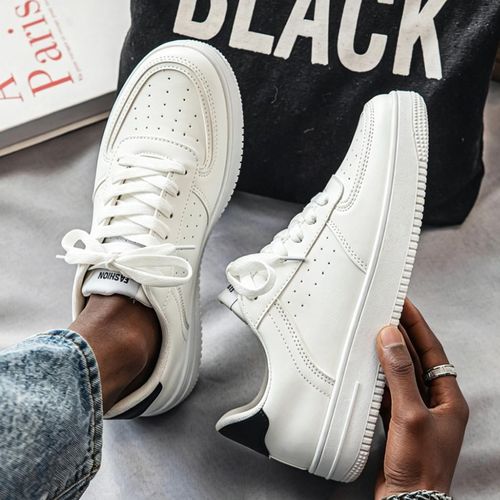 🔥Ghana - White Casual Skate Sneakers🔥Free Shipping for 2+ Purchases-LB-CAS-012