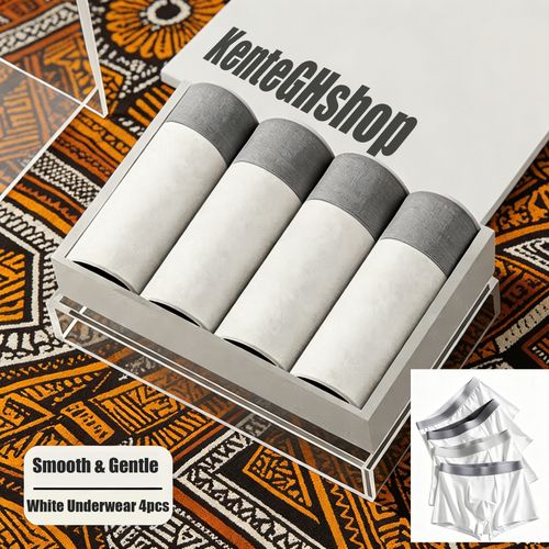 🔥Ghana - Men's White Boxers 4-Pack🔥Free Shipping for 2+ Purchases-LB-WLT-0018