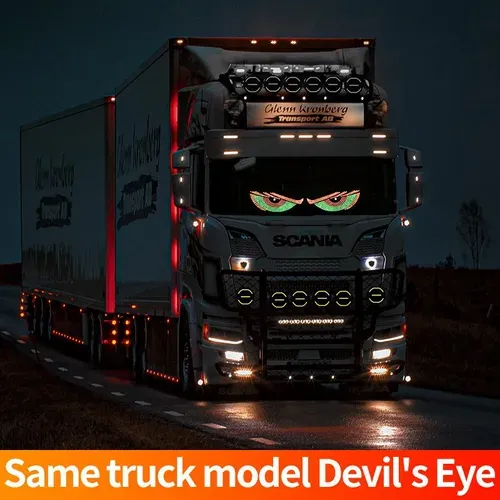 🚚 Fast Delivery Kenya 💵 COD Available Portable！LED Devil Eye Car Light for Windshield Decoration Bright Multi Mode Light for Car Truck SUV